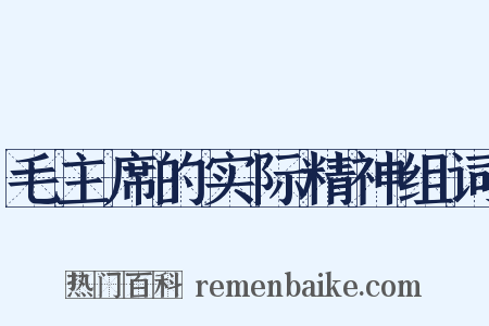 毛主席的实际精神组词是什么意思的图片